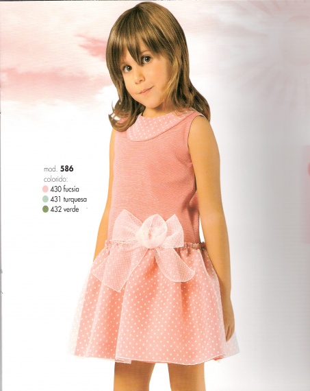 Šaty pro družičky růžová 586   (2 - 4 - 6 let )
